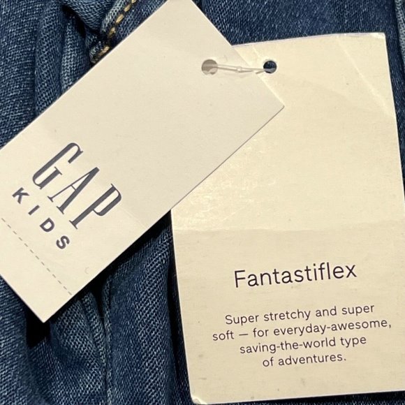 NWT GAP Kid's Boys Denim Jacket Sz SMALL Stretch Medium Wash Buttons #239226 - Picture 3 of 6